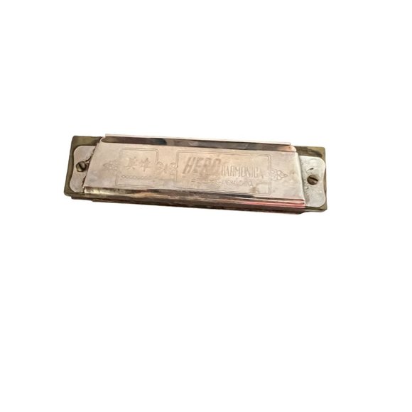 Vintage Hero Harmonica Silver Musical Instrument Shanghai - Picture 5 of 7